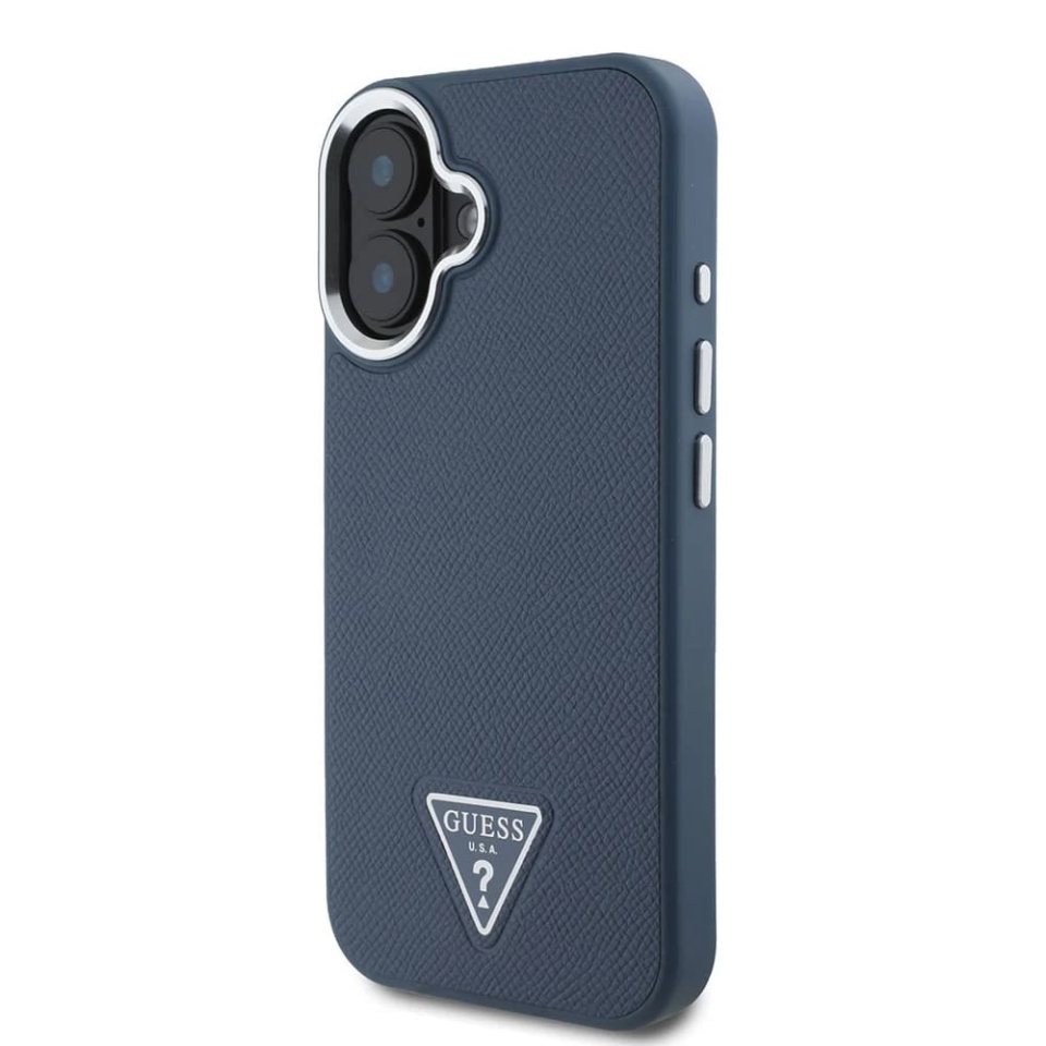 Husa pentru iPhone 16, Grained Triangle, Guess, Negru - 4 | YEO