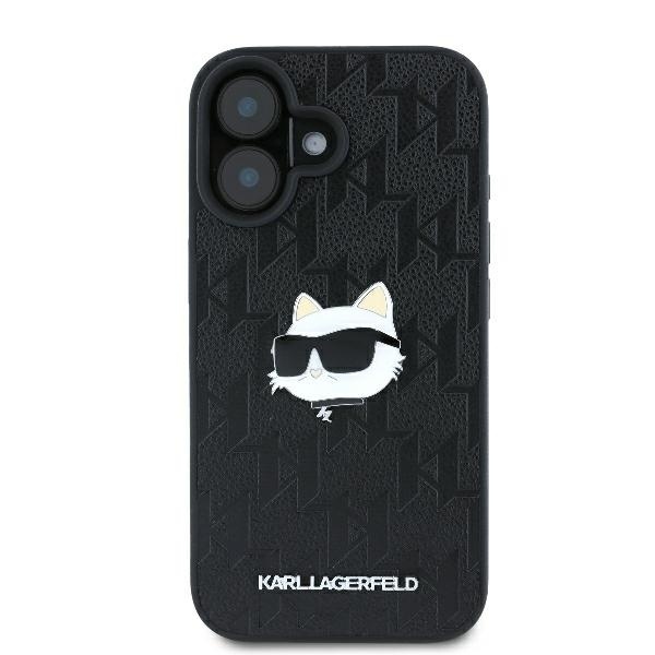 Husa pentru iPhone 16, Hardcase Leather Monogram, Karl Lagerfeld - Negru - 2 | YEO