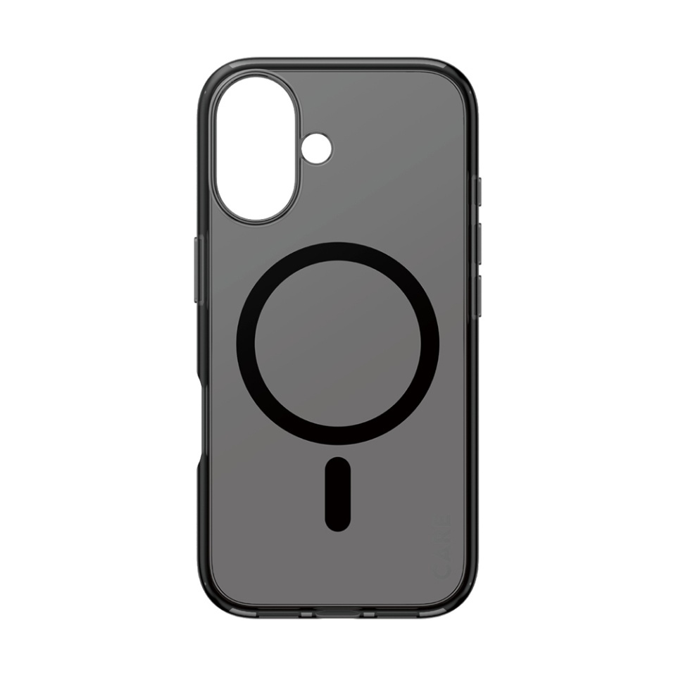 Husa pentru iPhone 16, PanzerGlass, CARE Flagship Urban Combat Black MagSafe, Anti-Soc 4.8m, Anti-Ingalbenire, Design Slim, Compatibila MagSafe, Fumuriu - 1 | YEO