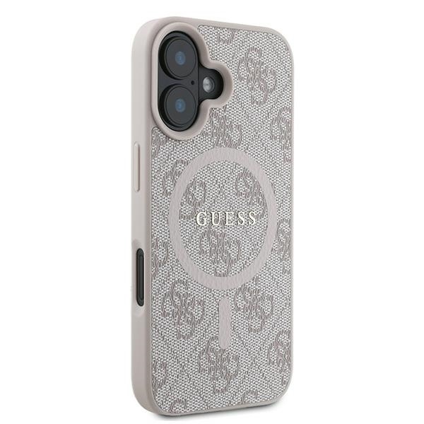 Husa pentru iPhone 16 Plus, 4G Ring Classic Logo MagSafe, Guess, Roz - 3 | YEO