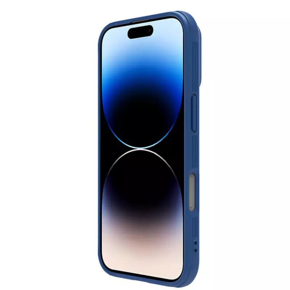 Husa pentru iPhone 16 Plus cu inel magnetic si protectie camera Nillkin CamShield - Albastru - 2 | YEO