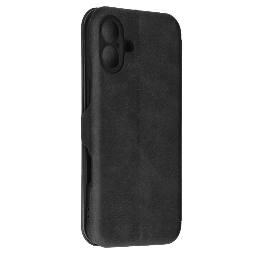 Husa pentru iPhone 16 Plus, SKYDDAR INNOVATION, Safe Wallet tip carte din Piele Ecologica, Suport Carduri, Inchidere Magnetica, Negru, set cu sticker - 3 | YEO
