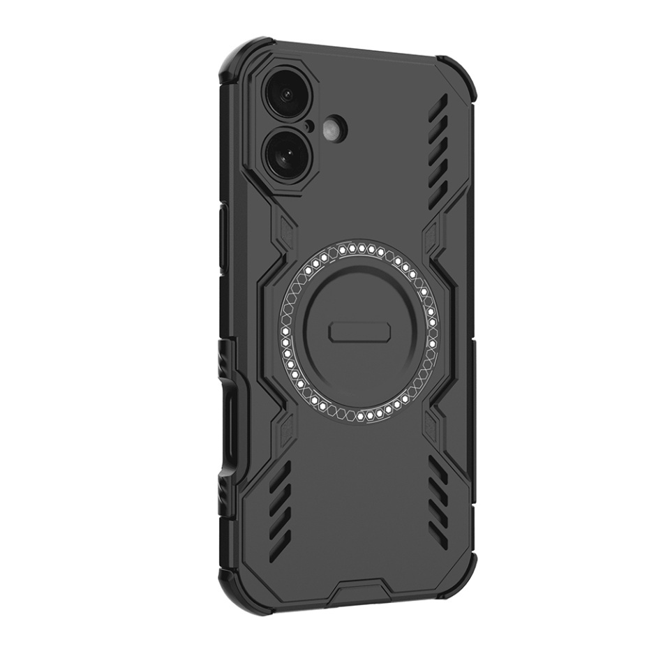 Husa pentru iPhone 16 Plus, SKYDDAR INOVATION, ArmorMag, Magsafe, set cu sticker, Negru - 2 | YEO