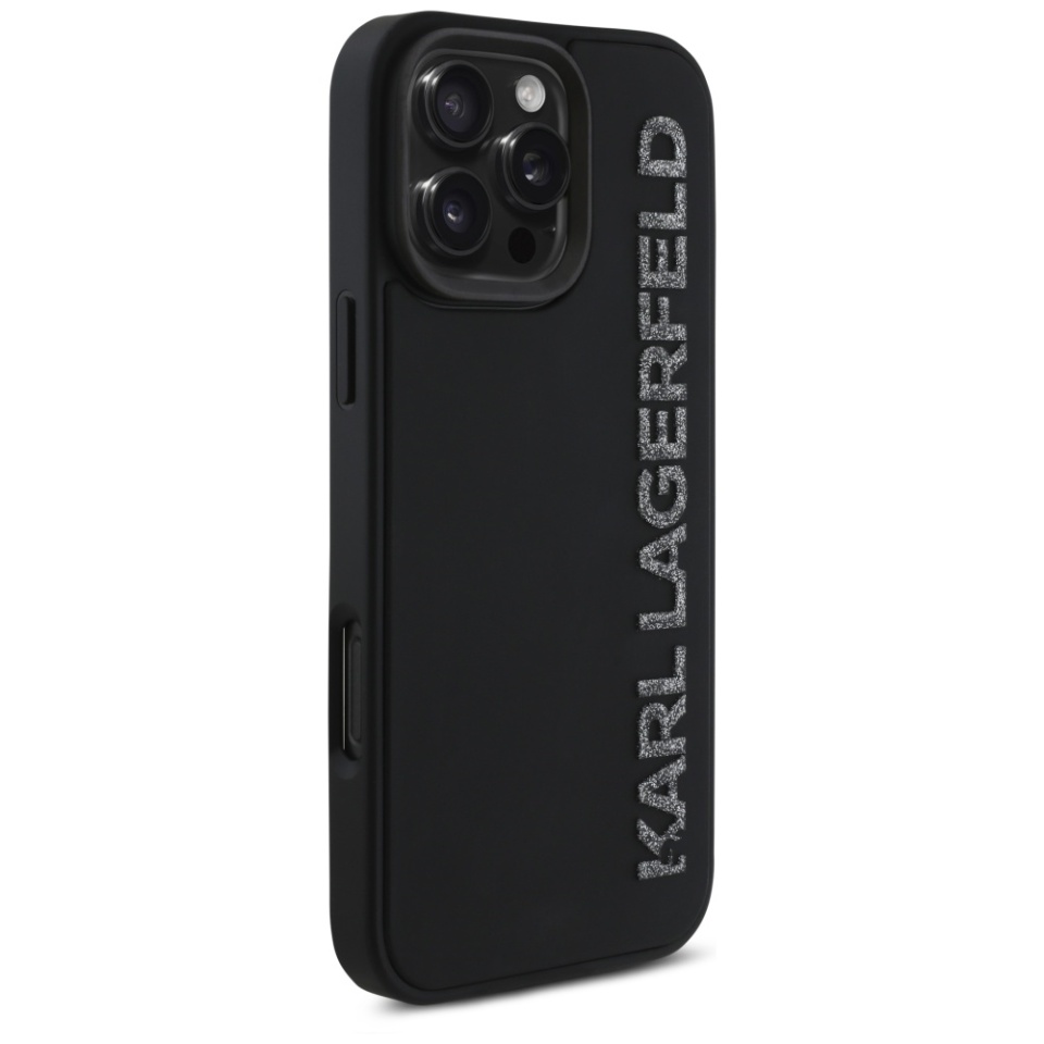 Husa pentru iPhone 16 Pro, 3D Design, Karl Lagerfeld, Negru - 3 | YEO