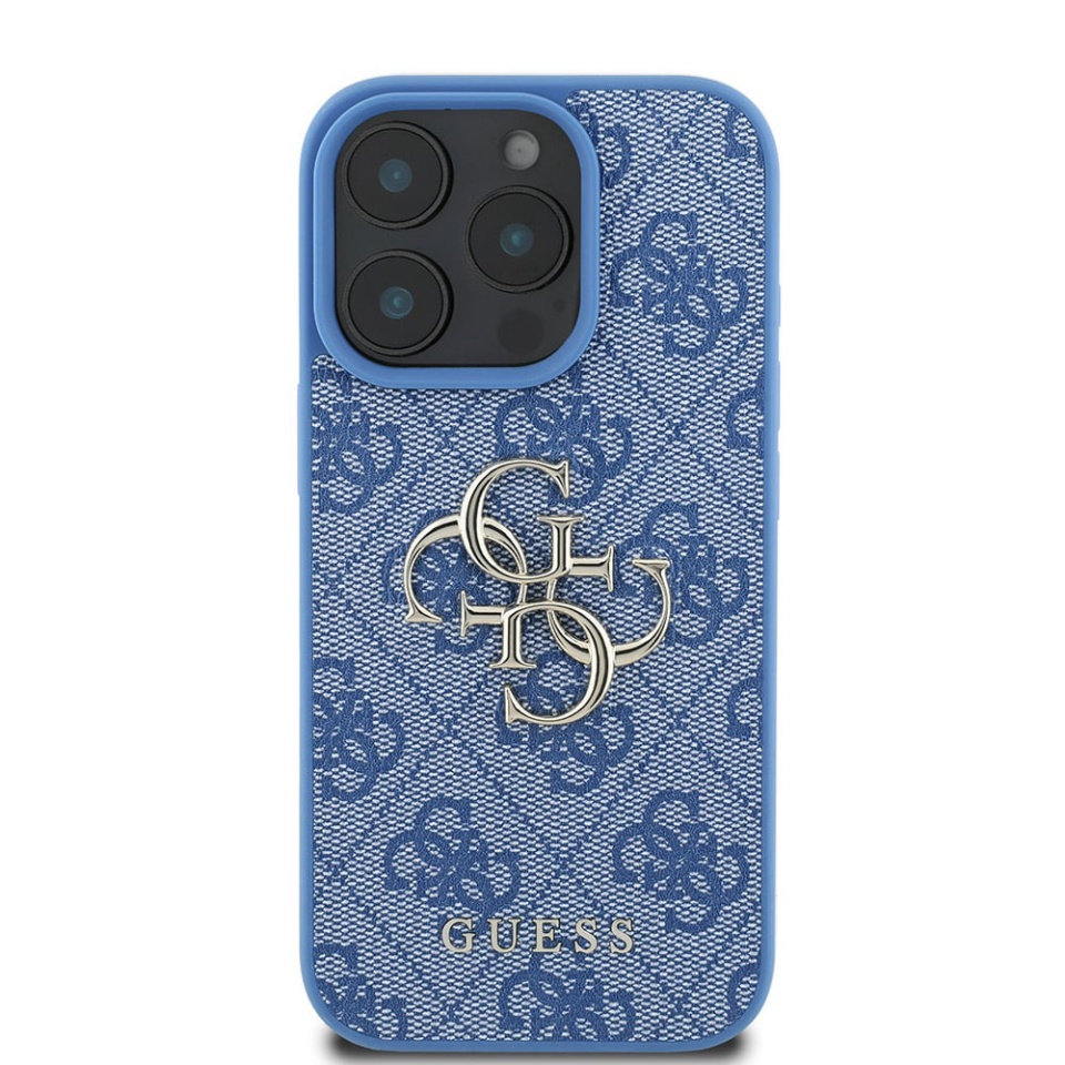 Husa pentru iPhone 16 Pro, Guess Hardcase 4G Big Logo, Protectie Slim, Compatibila, Albastru - 2 | YEO