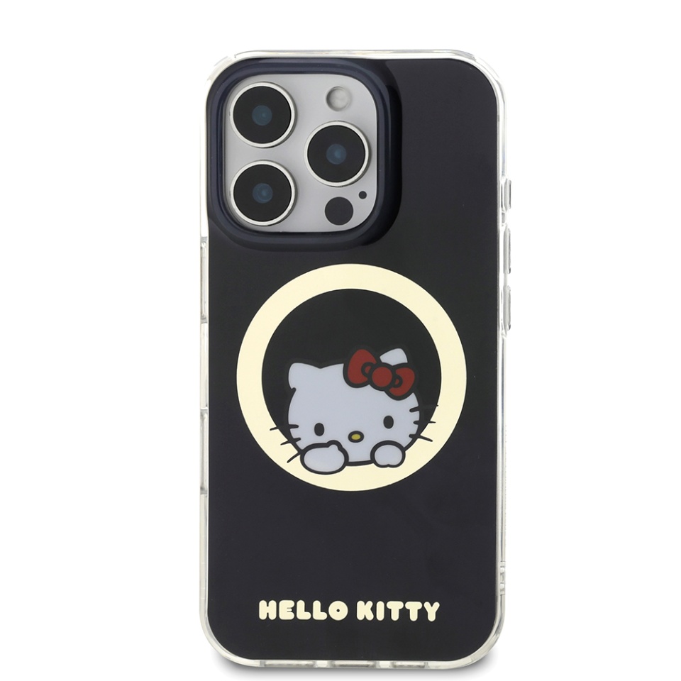 Husa pentru iPhone 16 Pro, Hardcase IML, Hello Kitty - Negru - 1 | YEO