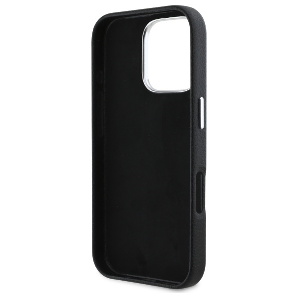 Husa pentru iPhone 16 Pro, Hardcase Leather Monogram, Karl Lagerfeld, Negru - 3 | YEO