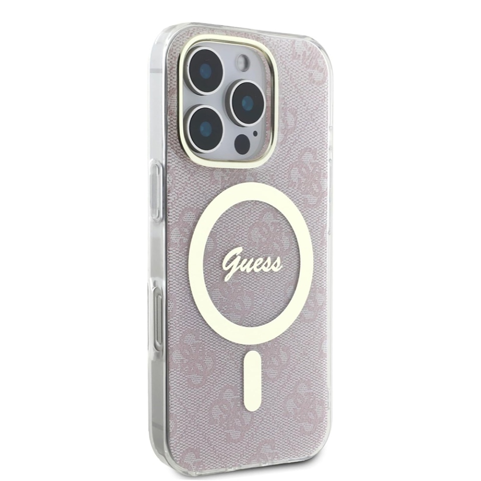 Husa pentru iPhone 16 Pro, IML 4G MagSafe, Guess - Roz - 3 | YEO