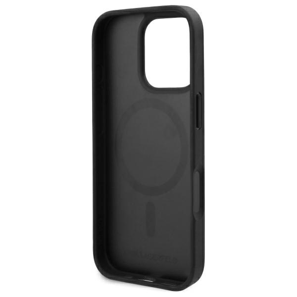 Husa pentru iPhone 16 Pro Leather MagSafe, Karl Lagerfeld - Negru - 2 | YEO