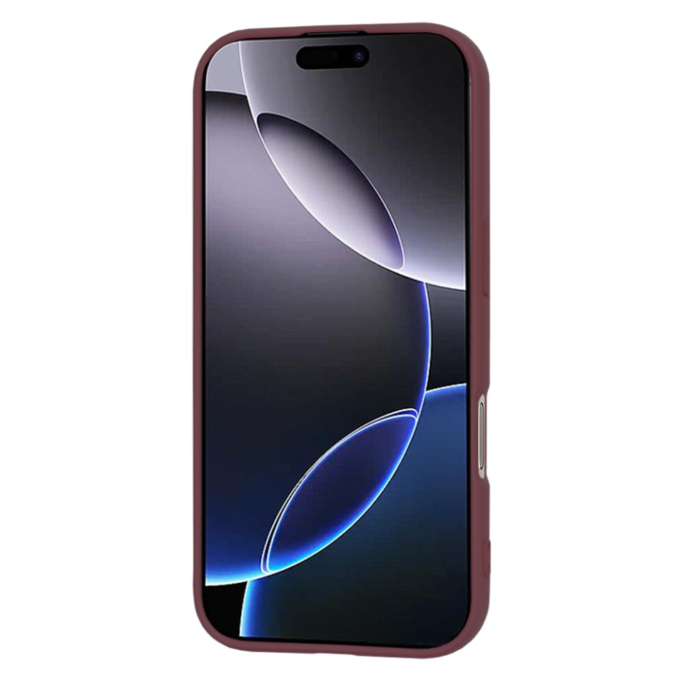 Husa pentru iPhone 16 Pro Max din Silicon Catifelat, Protectie Premium, Skyddar SoftElegance - Bordo - 1 | YEO