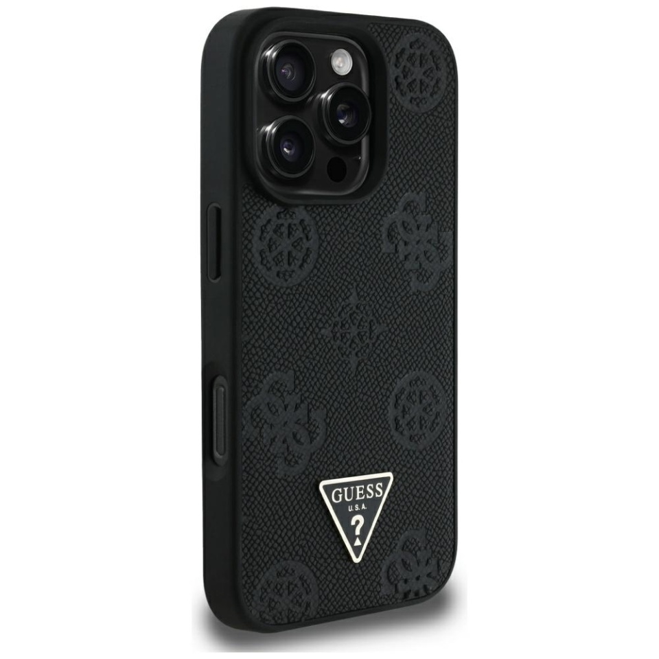 Husa pentru iPhone 16 Pro Max, Grained Triangle, Guess, Negru - 1 | YEO