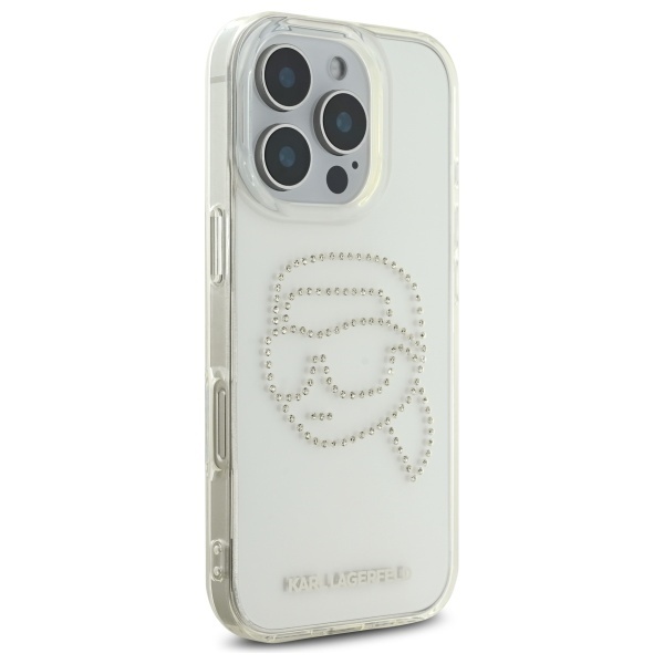 Husa pentru iPhone 16 Pro Max IML Rhinestones, Karl Lagerfeld - Transparenta - 3 | YEO