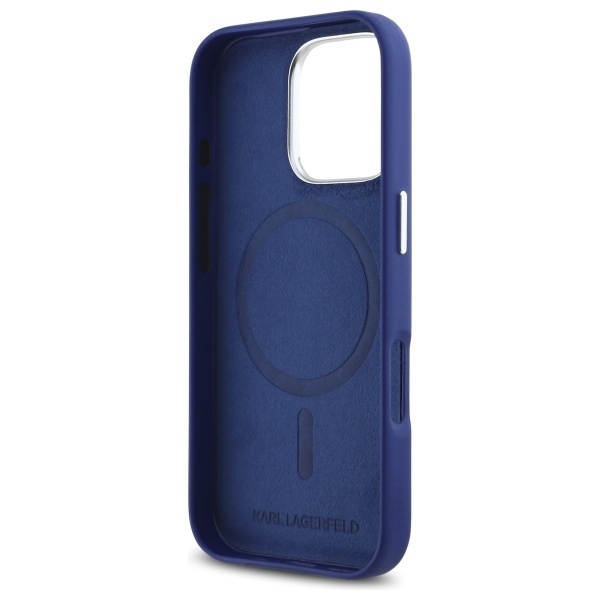 Husa pentru iPhone 16 Pro Max Leather MagSafe, Karl Lagerfeld - Albastru - 1 | YEO