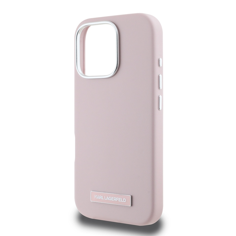 Husa pentru iPhone 16 Pro Max Leather MagSafe, Karl Lagerfeld - Roz - 3 | YEO