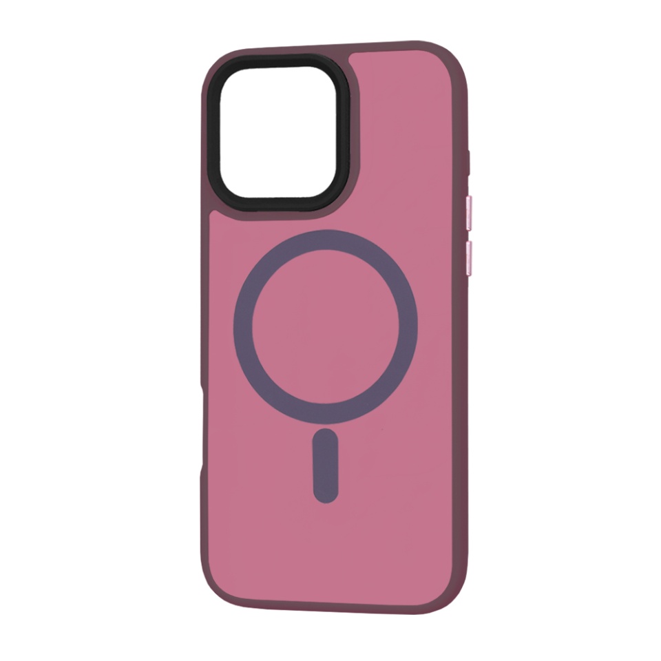 Husa pentru iPhone 16 Pro Max, SKYDDAR INNOVATION, HaloFrost MagSafe, Antisoc, set cu sticker, Bordo - 3 | YEO