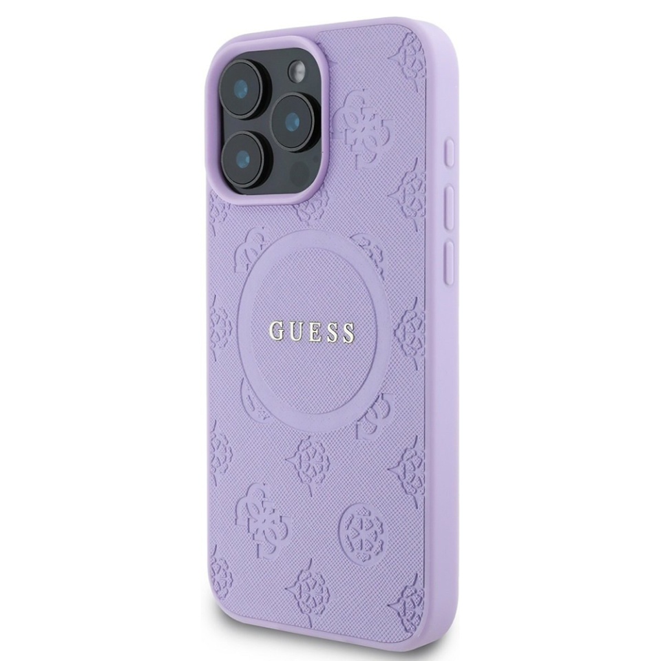 Husa pentru iPhone 16 Pro Saffiano MagSafe, Guess - Mov - 2 | YEO