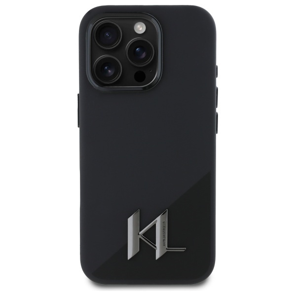 Husa pentru iPhone 16 Pro, Silicone MagSafe, Karl Lagerfeld - Negru - 2 | YEO