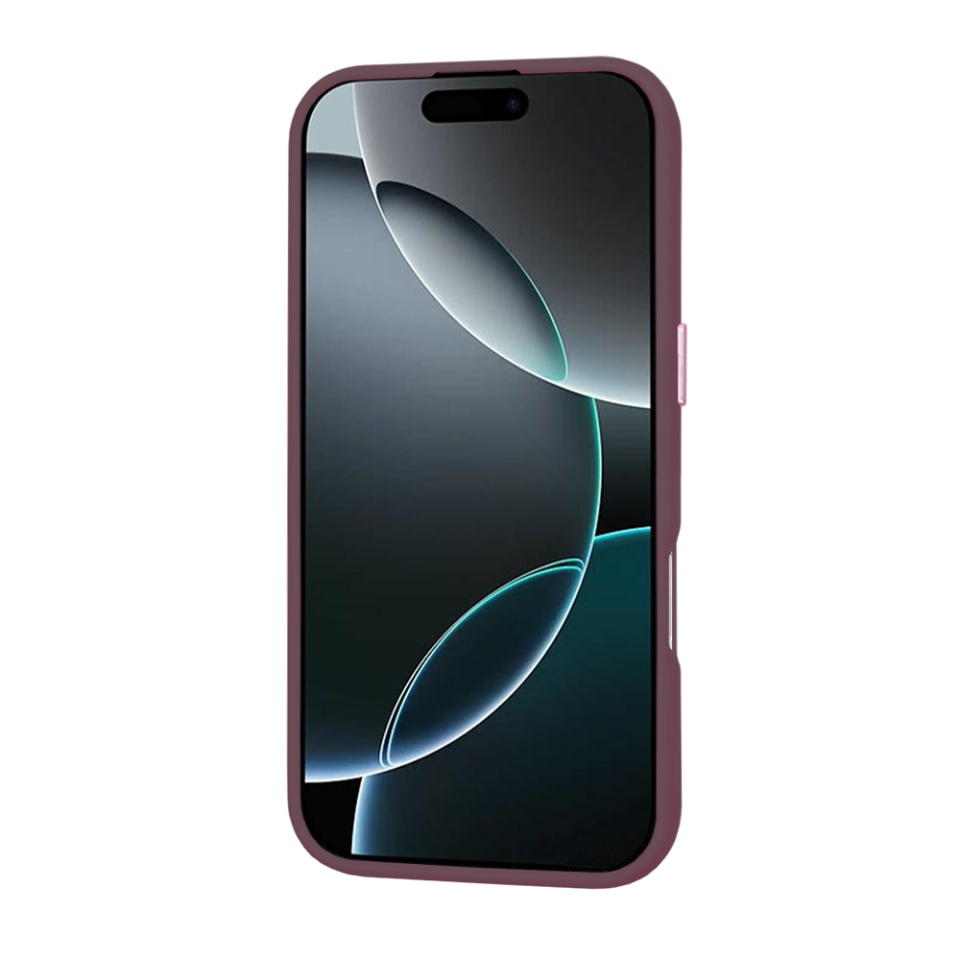 Husa pentru iPhone 16 Pro, SKYDDAR INNOVATION, HaloFrost MagSafe, Antisoc, set cu sticker, Bordo - 1 | YEO
