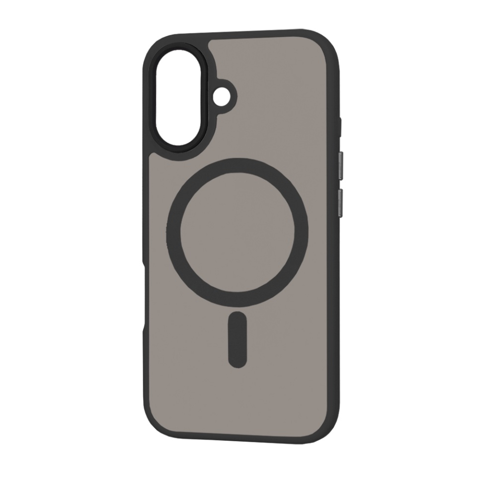 Husa pentru iPhone 16, SKYDDAR INNOVATION, HaloFrost MagSafe, Antisoc, set cu sticker, Negru - 3 | YEO