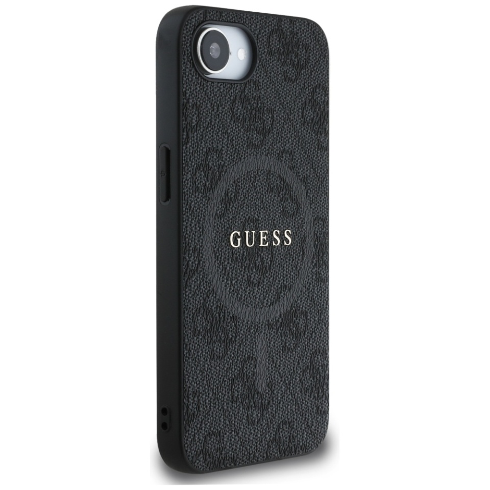 Husa pentru iPhone 16e, 4G Collection Leather MagSafe, Guess - Negru - 2 | YEO