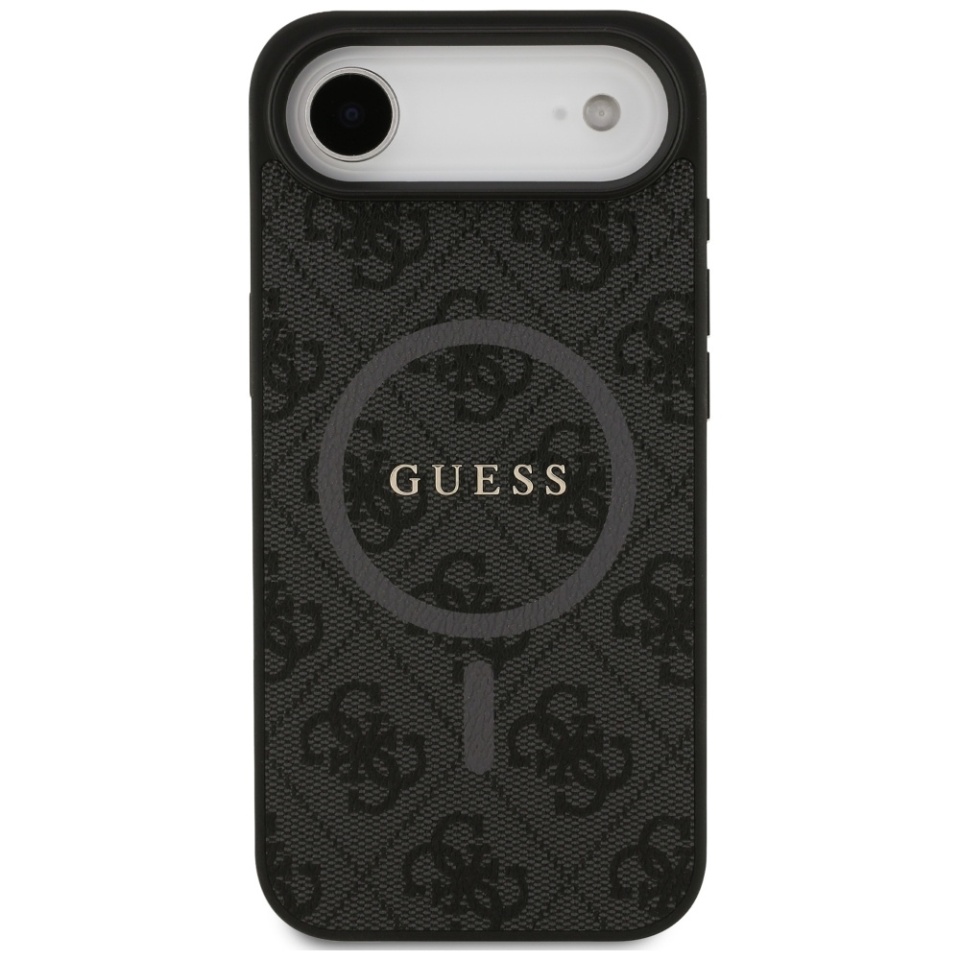 Husa pentru iPhone 17 Air, 4G Ring Classic Logo MagSafe, Guess, Negru - 1 | YEO