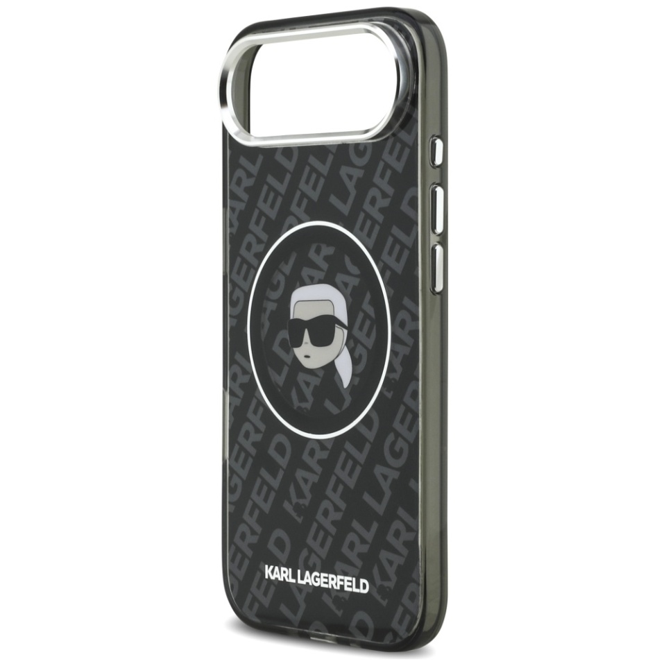 Husa pentru iPhone 17 Air, IML Glitter K&C Heads Logo MagSafe, Clear Mono Karl&Choupette - 1 | YEO