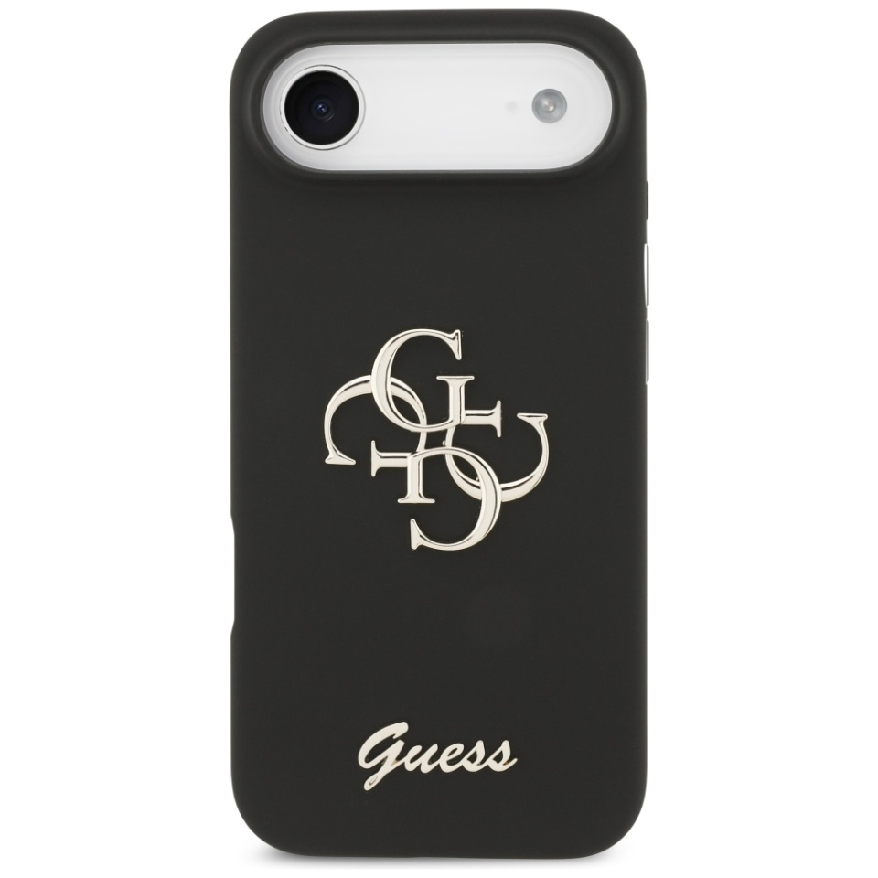 Husa pentru iPhone 17 Air, Silicone Big 4G Script, Protectie Slim, Negru - 1 | YEO