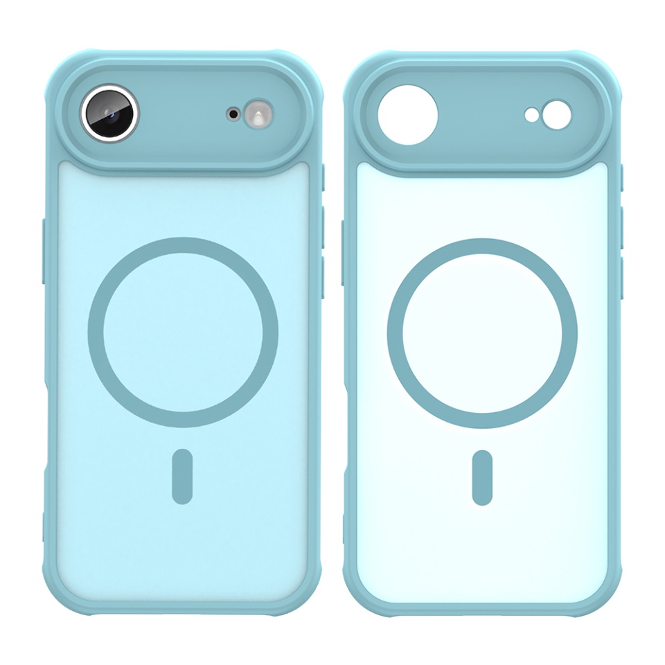 Husa pentru iPhone 17 Air, SKYDDAR INNOVATION, HaloFrost MagSafe II, Antisoc, set cu sticker, Verde menta - 1 | YEO