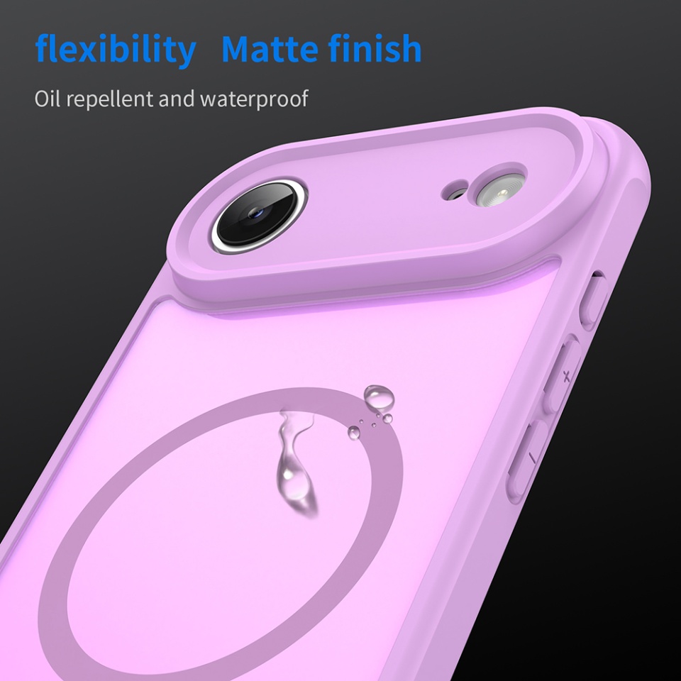 Husa pentru iPhone 17 Air, SKYDDAR INNOVATION, HaloFrost MagSafe II, Antisoc, set cu sticker, Roz - 3 | YEO