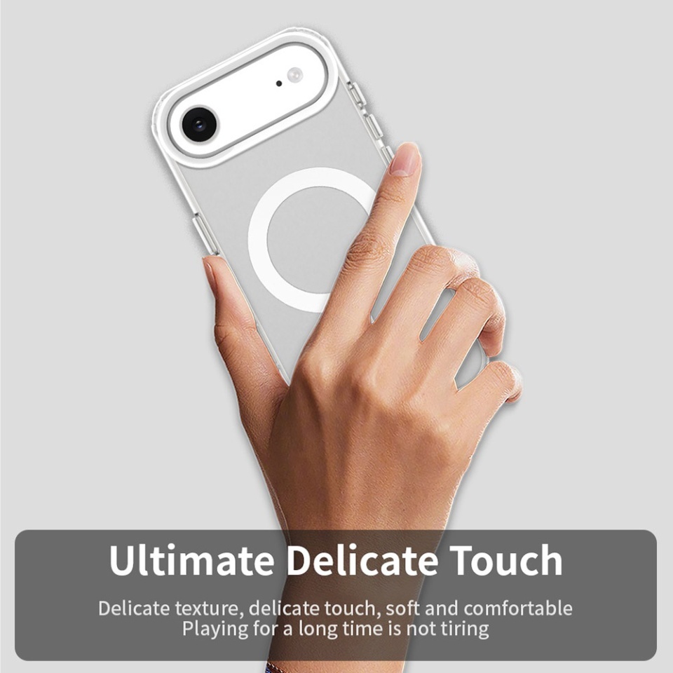 Husa pentru iPhone 17 Air, SKYDDAR INOVATION, CandyCase, Magsafe, set cu sticker, Alb - 3 | YEO
