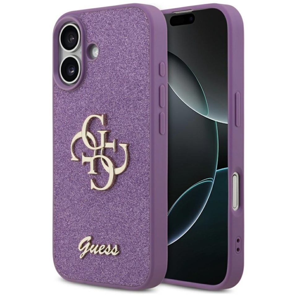 Husa pentru iPhone 17, Glitter Fixed Big 4G, Protectie Slim, Guess, Violet