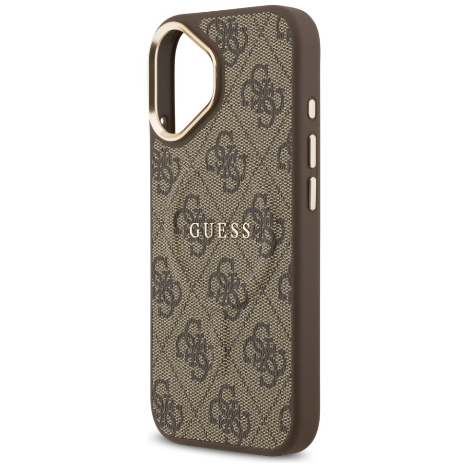 Husa pentru iPhone 17, Guess, Hardcase 4G Classic MagSafe, Maro - 1 | YEO