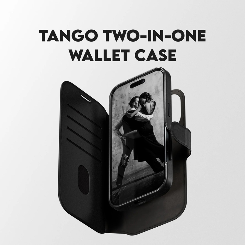 Husa pentru iPhone 17, PanzerGlass, CARE Feature MagSafe Case Tango Two-in-One Wallet, Tip Carte Detasabila 2in1 cu Portofel si Prindere Magnetica, Piele Ecologica, Antisoc, Negru - 2 | YEO