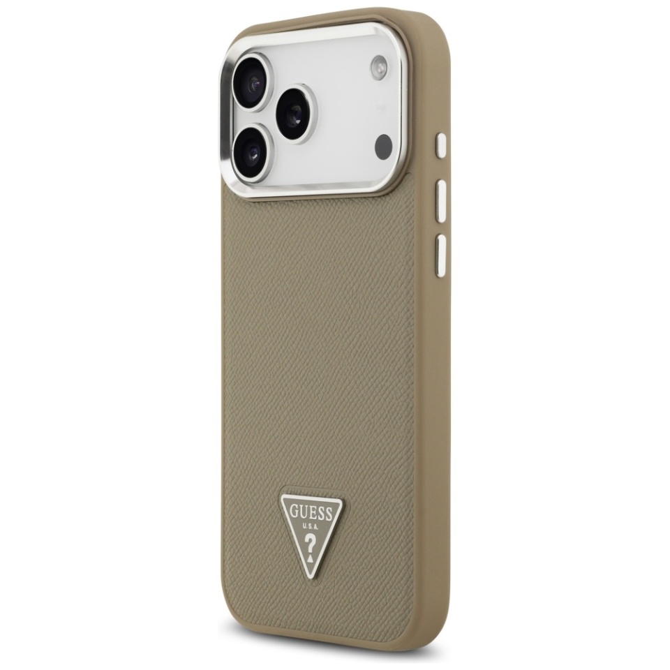 Husa pentru iPhone 17 Pro, Grained Triangle, Guess, Maro - 3 | YEO