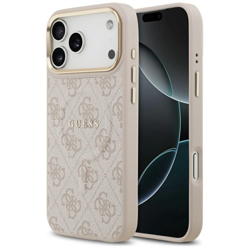 Husa pentru iPhone 17 Pro, Guess, Hardcase 4G Classic MagSafe, Roz