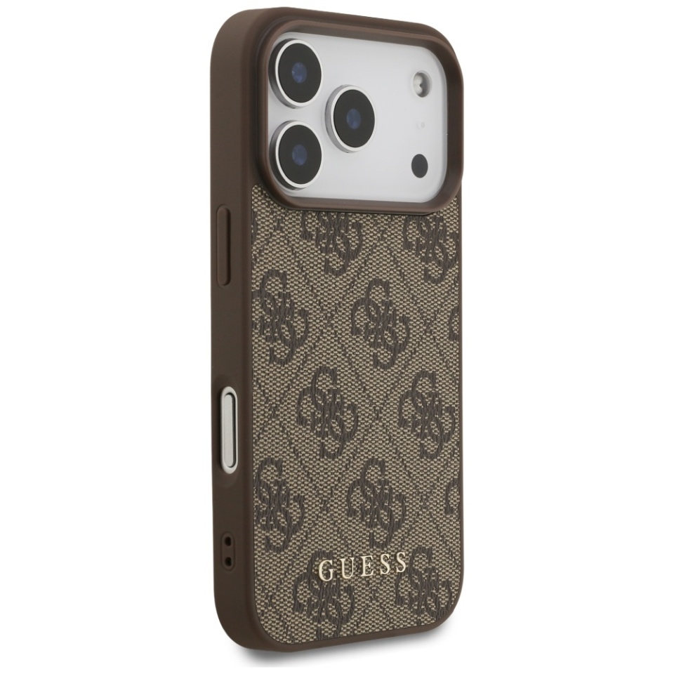 Husa pentru iPhone 17 Pro, Guess Hardcase 4G Classic, Maro - 2 | YEO