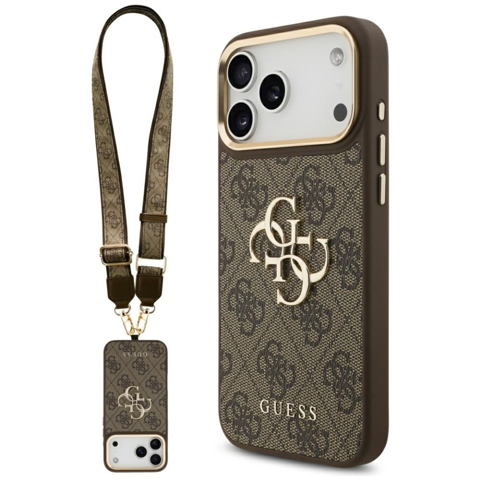 Husa pentru iPhone 17 Pro Max, Silicon 4G Big Metal Logo, Protectie Slim, Maro