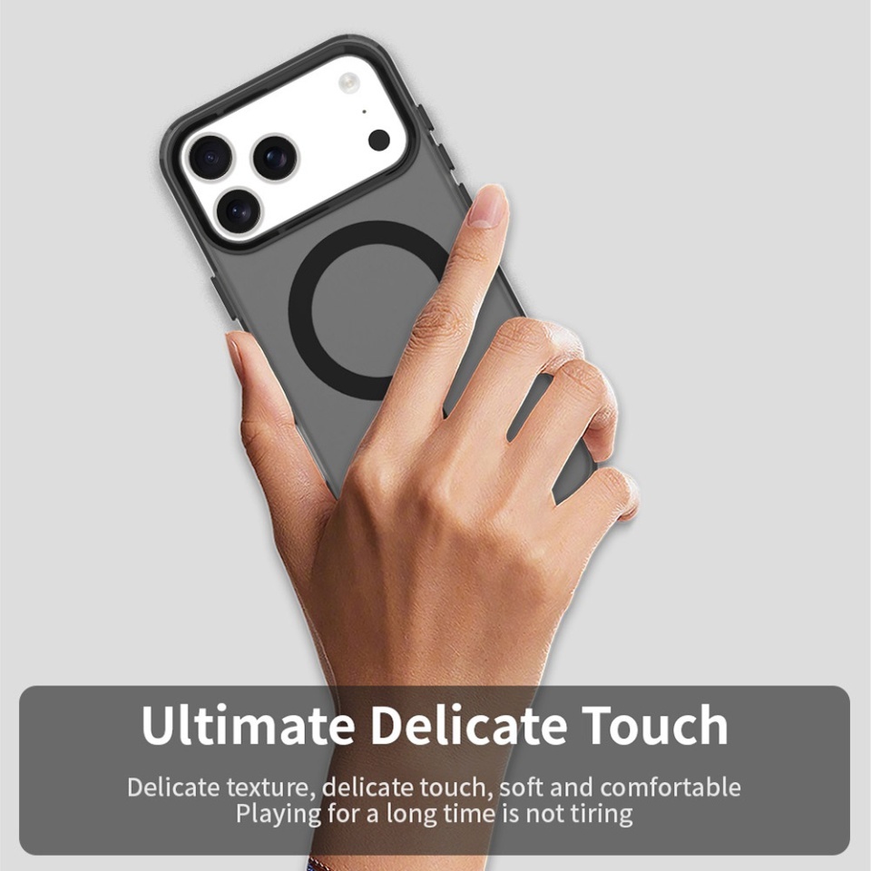 Husa pentru iPhone 17 Pro Max, SKYDDAR INOVATION, CandyCase, Magsafe, set cu sticker, Negru - 3 | YEO