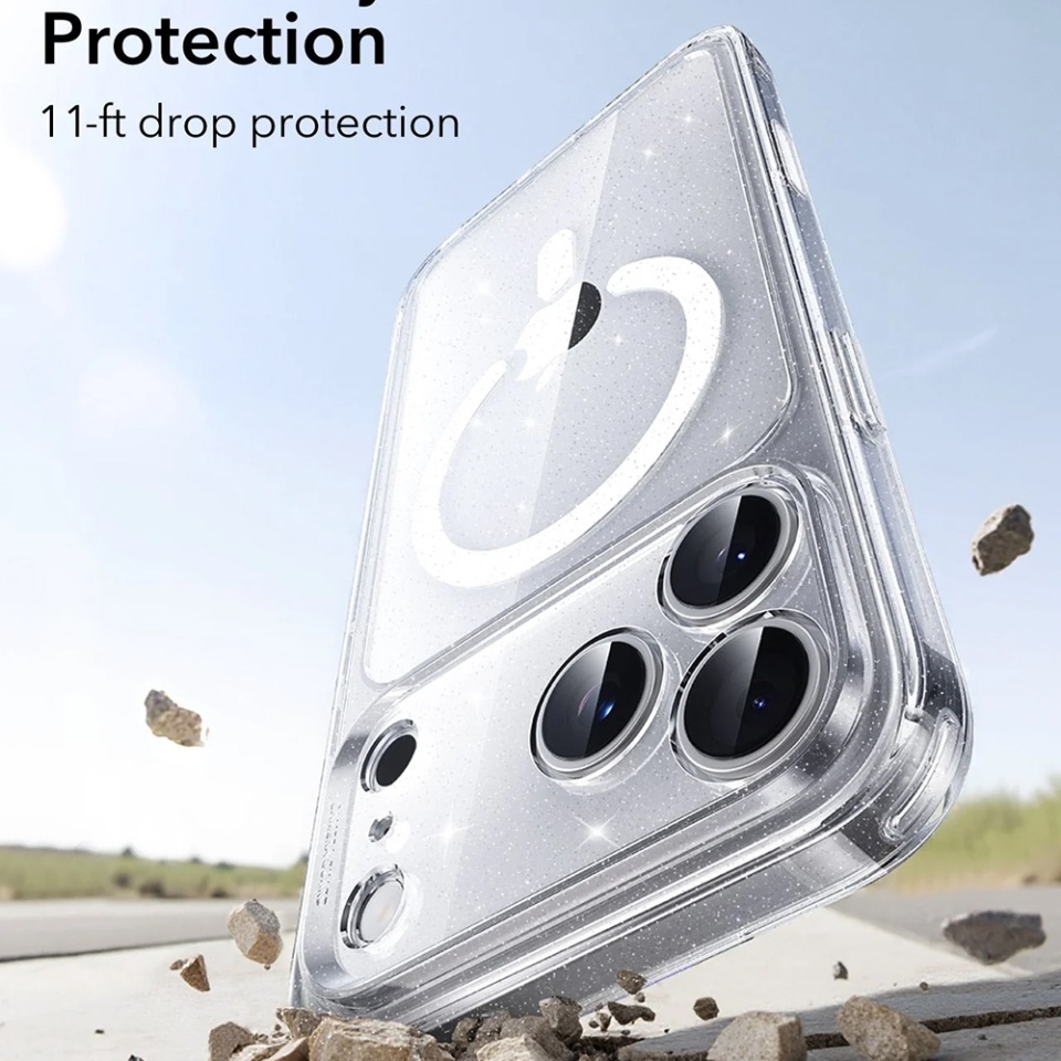 Husa pentru iPhone 17 Pro Max, slim, ESR Classic Hybrid HaloLock, Transparenta - 3 | YEO