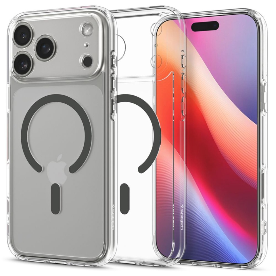 Husa pentru iPhone 17 Pro Max, Ultra Hybrid T MagSafe, Spigen, Transparenta