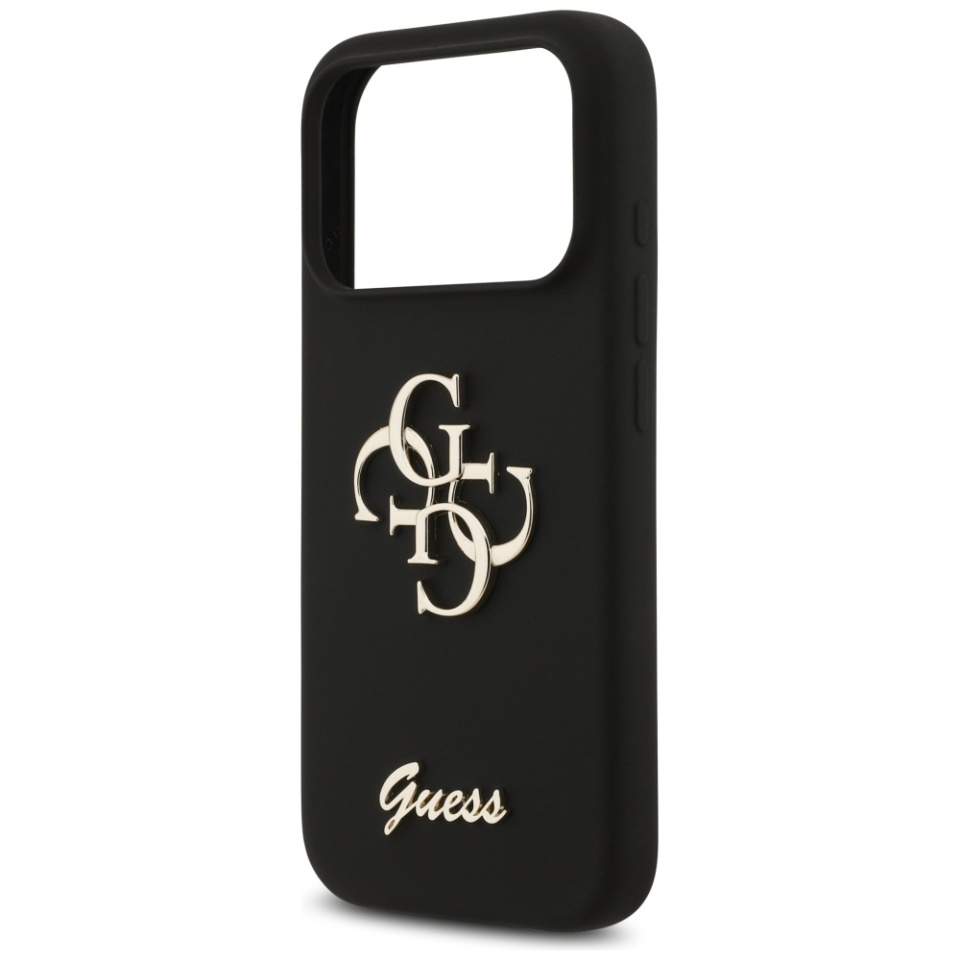 Husa pentru iPhone 17 Pro, Silicone Big 4G Script, Protectie Slim, Negru - 3 | YEO