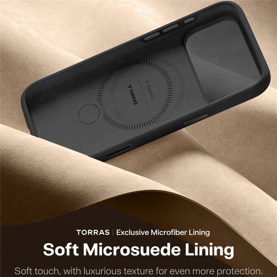 Husa pentru iPhone 17 Pro, Torras QPRO Silicone, Negru - 2 | YEO