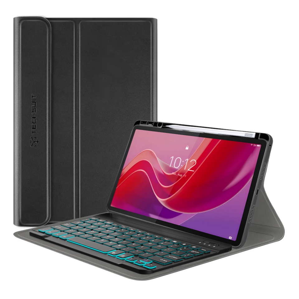 Husa pentru Lenovo Tab M11 cu Tastatura Bluetooth si Protectie 360°, SKDR DuoSmart Cover - Negru