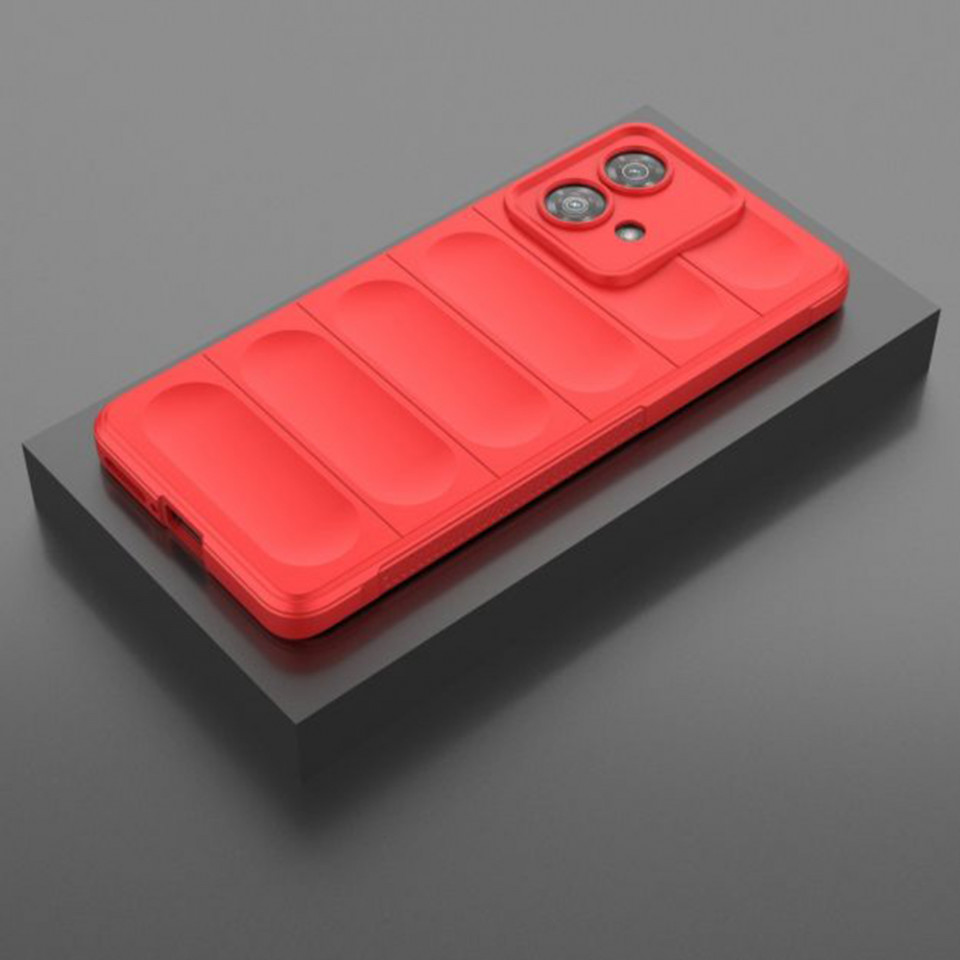 Husa pentru Motorola Edge 40 Neo eleganta, din silicon mat, SKDR Vogue - Rosu - 1 | YEO