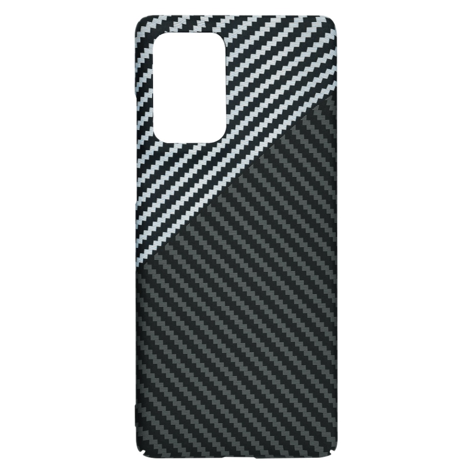 Husa pentru Motorola Edge 50 Fusion, Finisaj Premium cu Textura de Carbon, Design Elegant, SKDR CarbonFlex - Gri - 2 | YEO