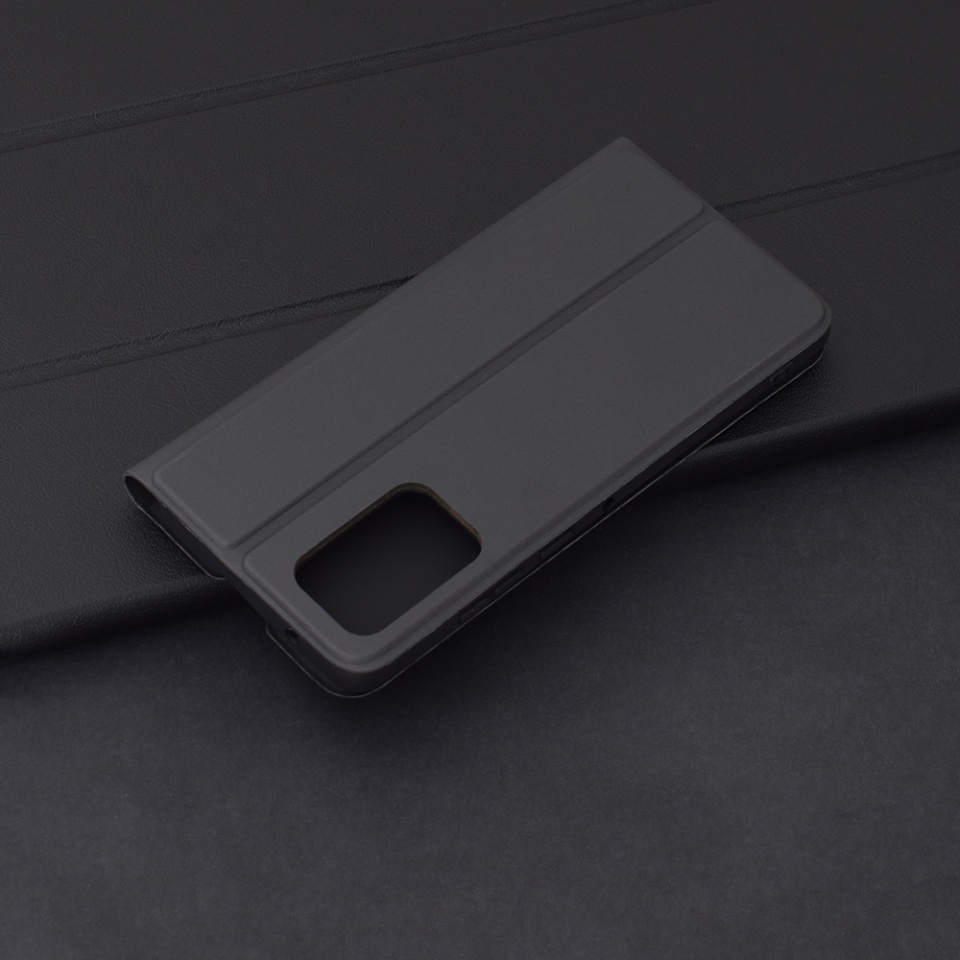 Husa pentru Motorola Edge 50 Fusion, SKYDDAR INNOVATION, Magskin Book, tip Carte cu Portofel Interior, set cu sticker, Negru - 1 | YEO