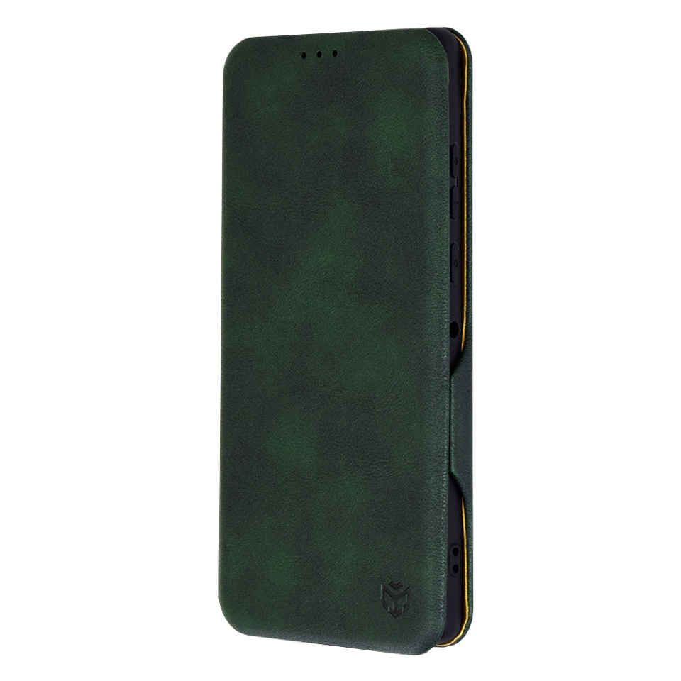 Husa pentru Motorola Edge 50 Fusion, SKYDDAR INNOVATION, Safe Wallet tip carte din Piele Ecologica, Suport Carduri, Inchidere Magnetica, Verde, set cu sticker - 3 | YEO