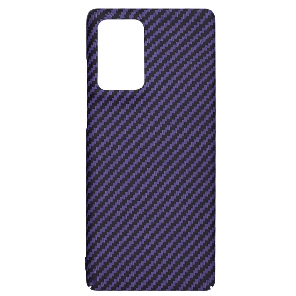 Husa pentru Motorola Edge 50 Fusion, SKYDDAR INNOVATION, textura carbon, Carbonite FiberShell, set cu sticker, Mov, - 3 | YEO