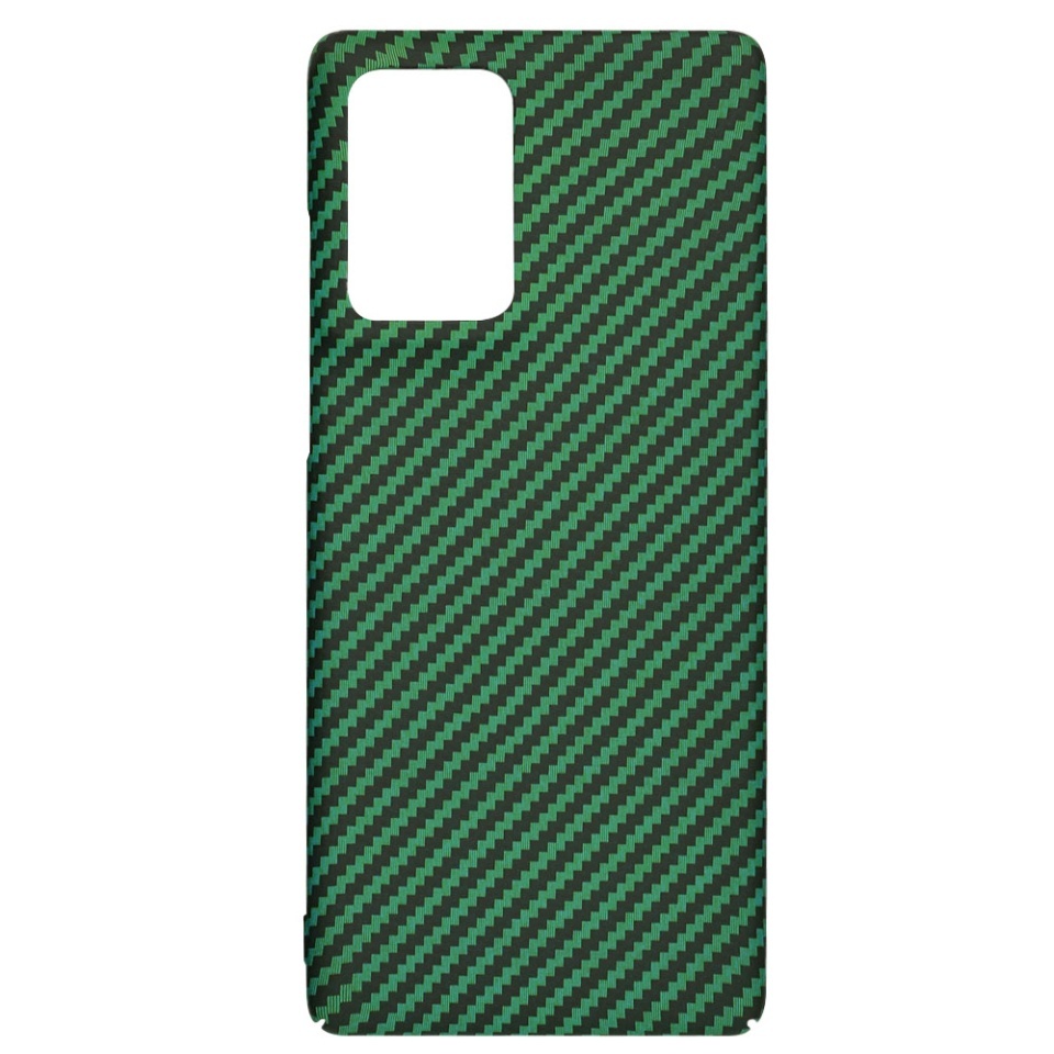 Husa pentru Motorola Edge 50 Fusion, SKYDDAR INNOVATION, textura carbon, Carbonite FiberShell, set cu sticker, Verde, - 3 | YEO