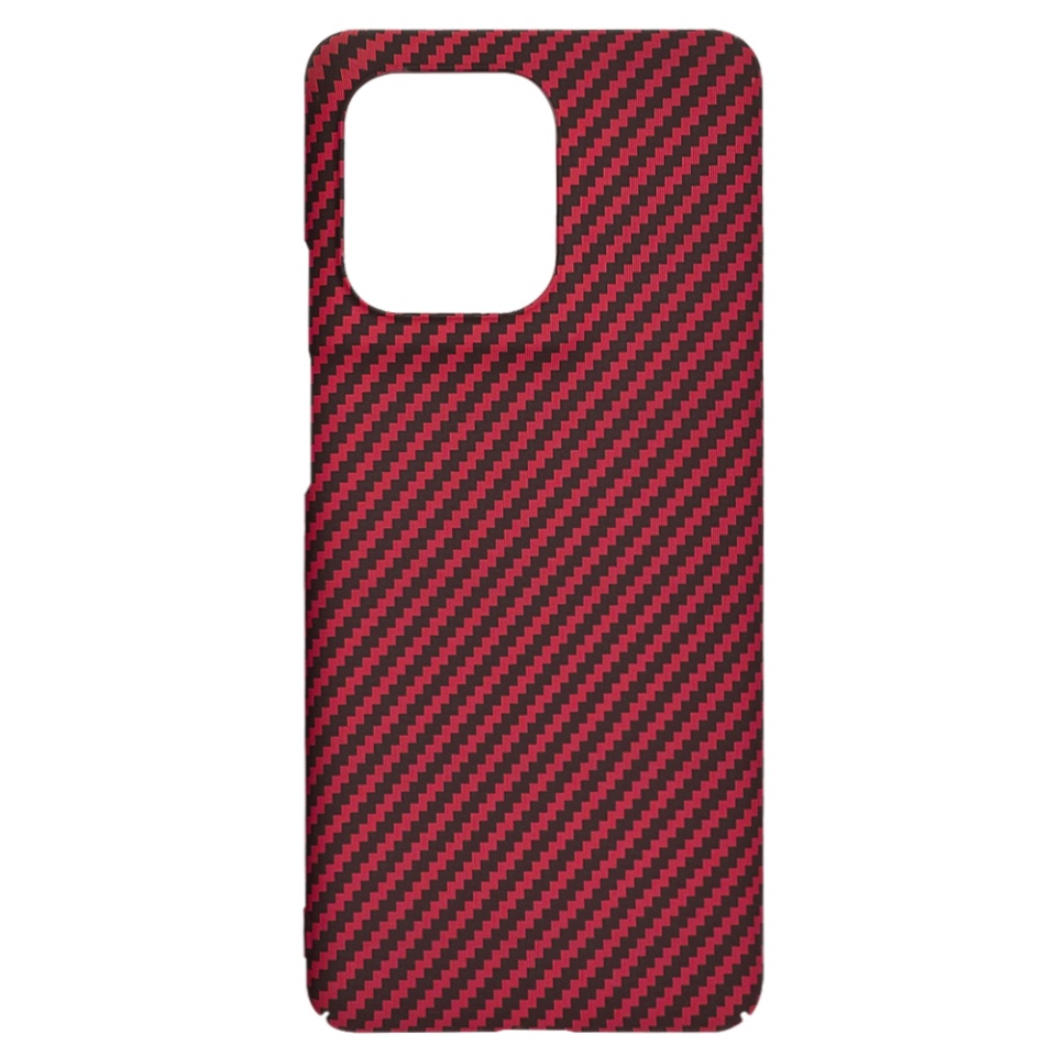 Husa pentru Motorola Edge 50 Pro, Finisaj Premium cu Textura de Carbon, Design Elegant, SKDR CarbonFlex - Rosu - 3 | YEO